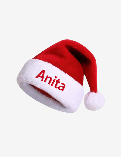 Premium Embroidered Santa Hat – Fast Turnaround Holiday Hat for Christmas, Personalized, High-Quality Festive Wear