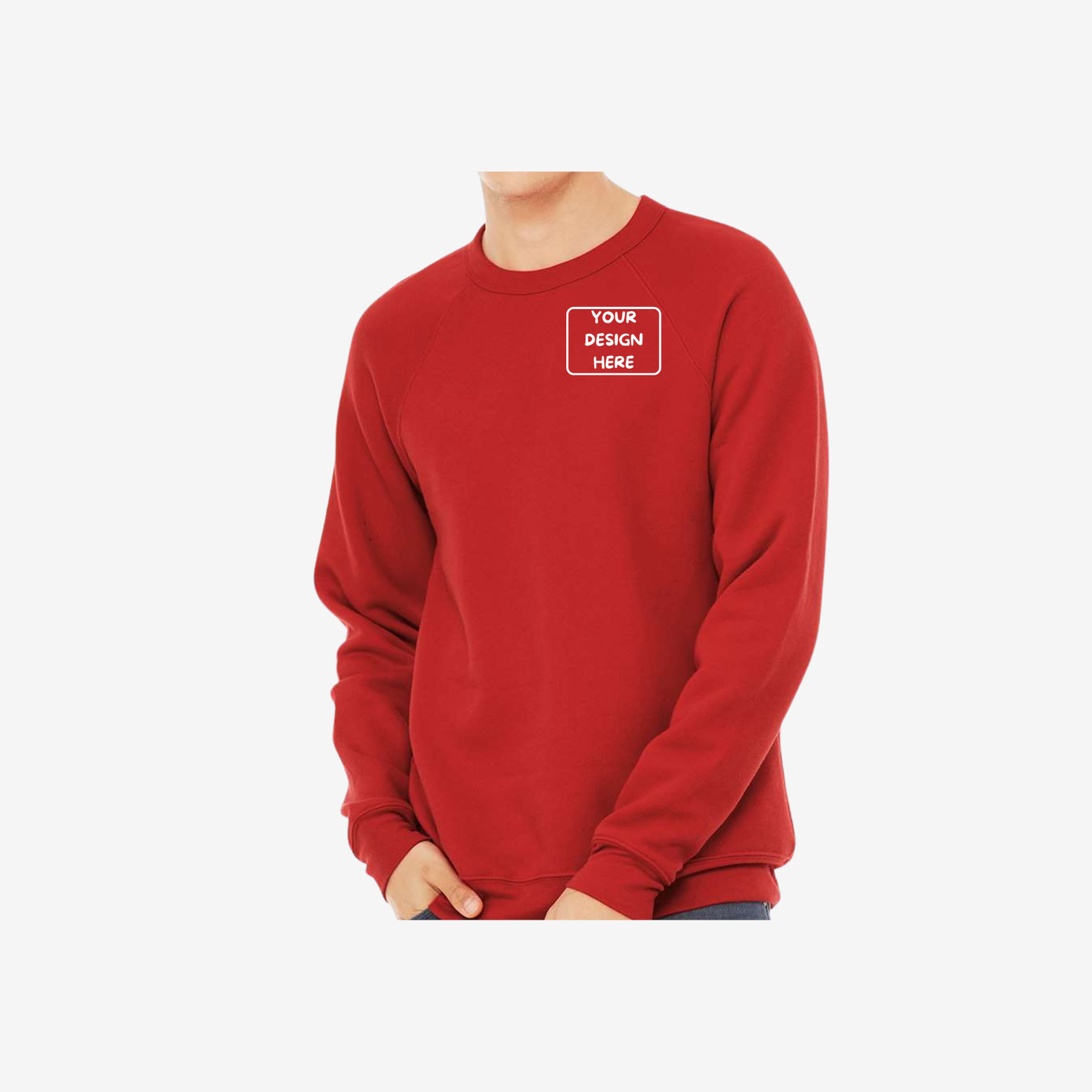 Unisex Sponge Fleece Raglan Crewneck Sweatshirt