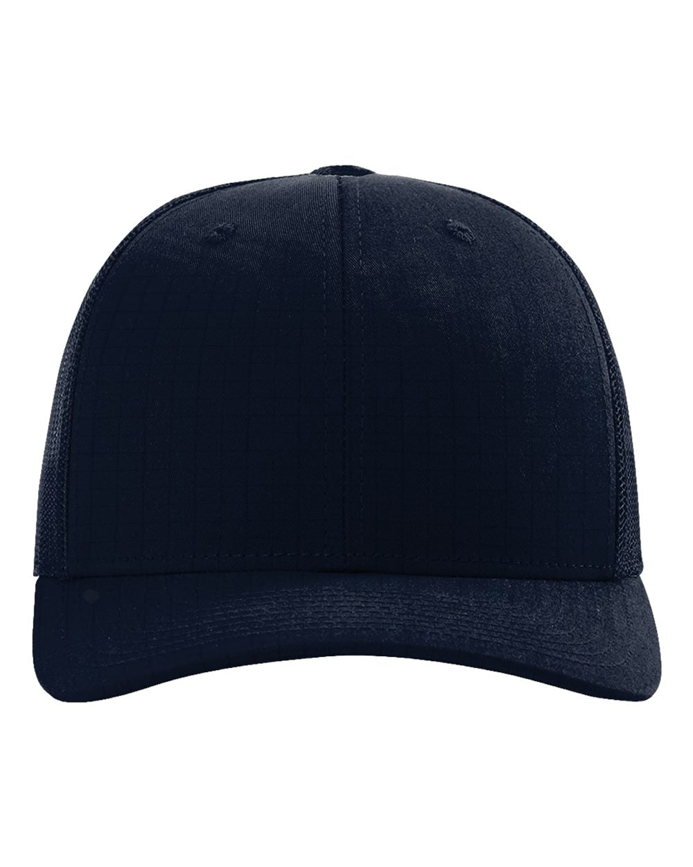 Navy Richardson 112T Tactical Trucker Cap with embroidered business logo