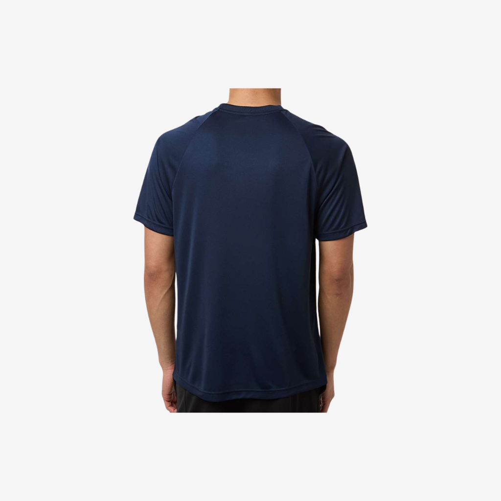 Team 365 men’s performance henley sport dark navy back view embroidered uniform work shirt