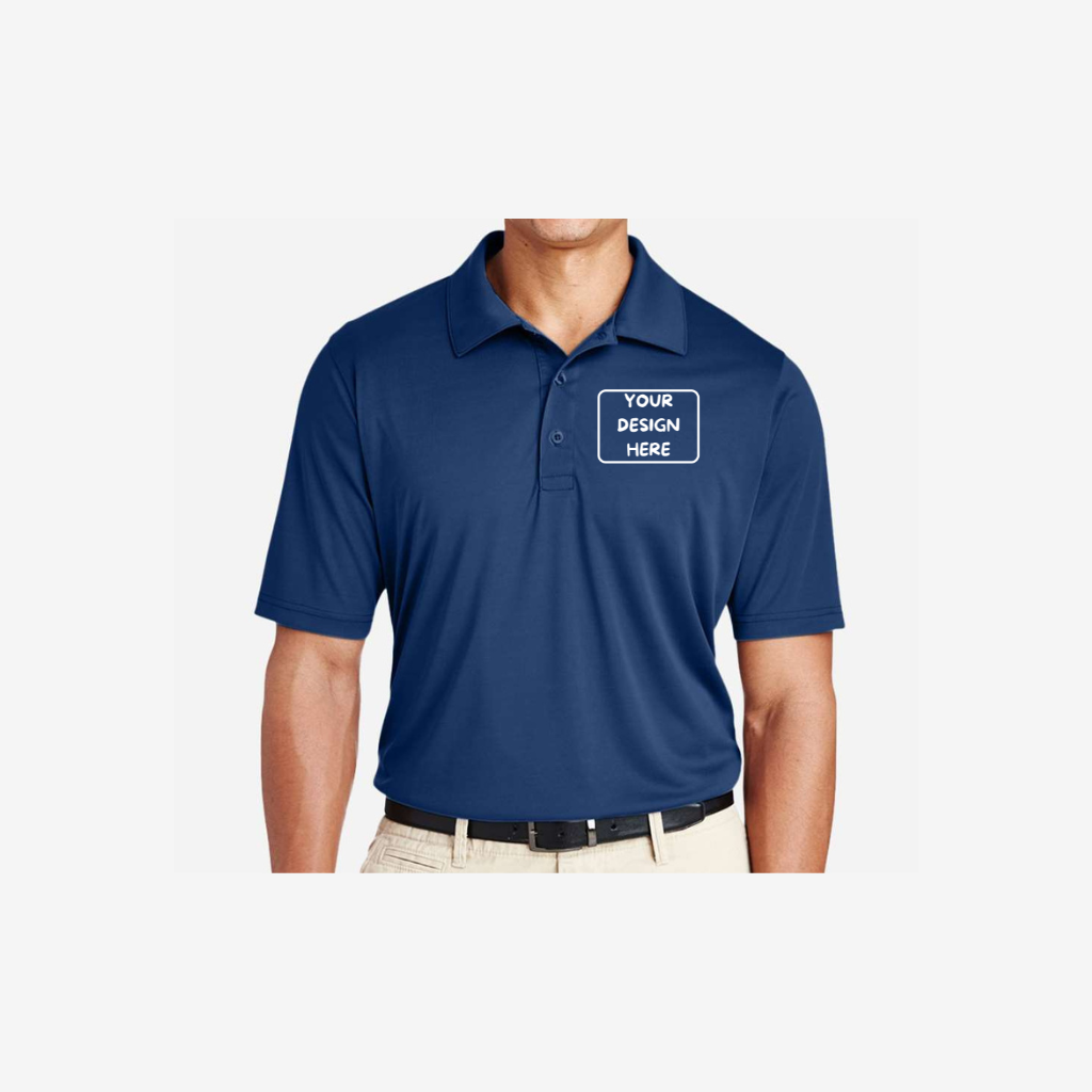 Team 365 men’s tall performance polo sport dark navy embroidered business uniform polo shirt