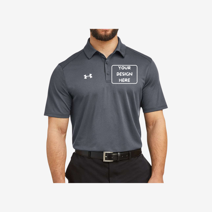 Under Armour men’s tech polo castlerock grey light heather breathable performance polo shirt