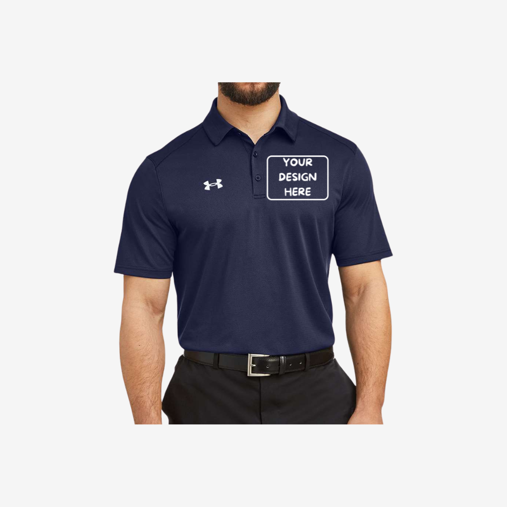 Under Armour men’s tech polo midnight navy white embroidered corporate uniform polo shirt