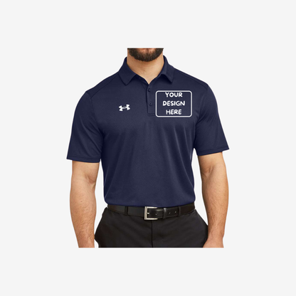 Under Armour men’s tech polo midnight navy white embroidered corporate uniform polo shirt
