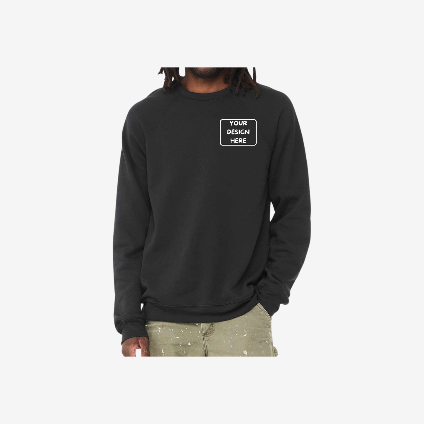 Unisex Sponge Fleece Raglan Crewneck Sweatshirt