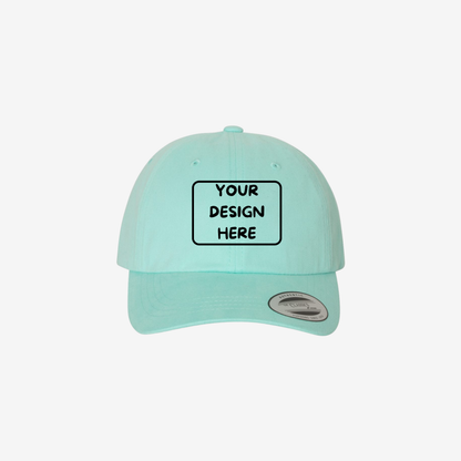 Diamond Blue YP Classics 6245PT peached cotton twill dad hat with a low-profile crown and curved bill