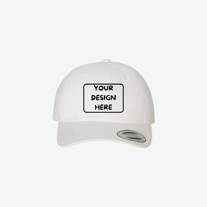 White YP Classics 6245PT peached cotton twill dad hat with a low-profile crown and curved bill
