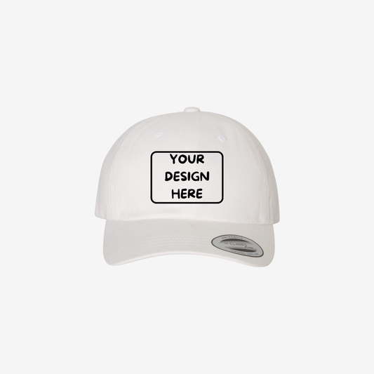 White YP Classics 6245PT peached cotton twill dad hat with a low-profile crown and curved bill